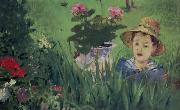 Edouard Manet Boy in Flowers oil painting reproduction